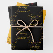 Happy Birthday Wrapping Paper Flat Sheet Set 3 (In situ)