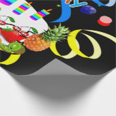 Happy Birthday Wrapping Paper Fruit Cake Cadeaupapier (Hoek)