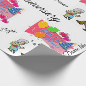 Happy Birthday Wrapping Paper Happy Jubileum Cadeaupapier (Hoek)