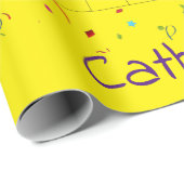 Happy Birthday Wrapping Paper Januari 2022 Geel Cadeaupapier (Rol Hoek)