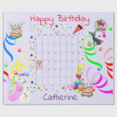 Happy Birthday Wrapping Paper, juni 2022 Cadeaupapier (Vlak)