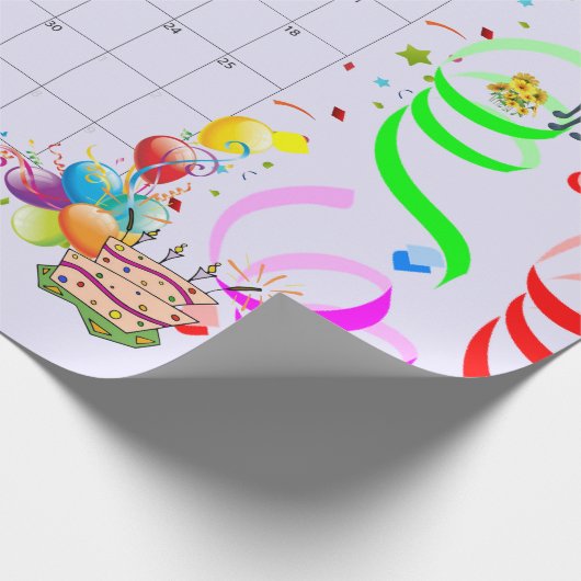 Happy Birthday Wrapping Paper, juni 2022 Cadeaupapier (Hoek)