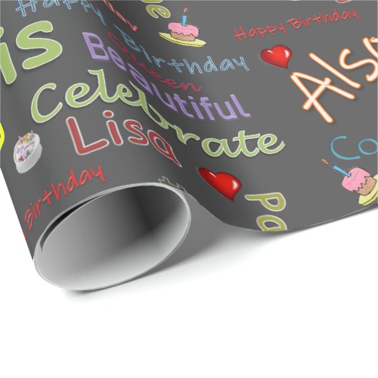 Happy Birthday Wrapping Paper Lisa Cadeaupapier (Rol Hoek)