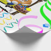 Happy Birthday Wrapping Paper Man Boy Cadeaupapier (Hoek)