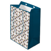 Happy Birthday wrapping paper Medium Cadeauzakje (Achterkant Gekanteld)