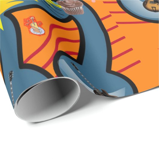 Happy Birthday Wrapping Paper Musician Cadeaupapier (Rol Hoek)