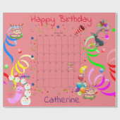 Happy Birthday Wrapping Paper Oktober 2022 Cadeaupapier (Vlak)