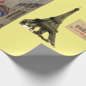 Happy Birthday Wrapping Paper Paris Frankrijk Cadeaupapier (Hoek)