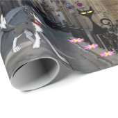 Happy Birthday Wrapping Paper Paris Frankrijk Cadeaupapier (Rol Hoek)
