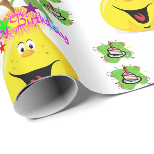 Happy Birthday Wrapping Paper Pear Cadeaupapier (Rol Hoek)