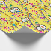 Happy Birthday Wrapping Paper Penguin Cadeaupapier (Hoek)