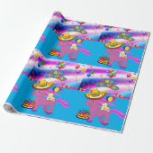 Happy Birthday Wrapping Paper Pony Cadeaupapier (Uitgerold)
