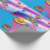 Happy Birthday Wrapping Paper Pony Cadeaupapier (Hoek)