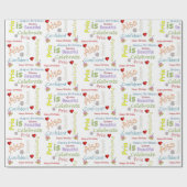 Happy Birthday Wrapping Paper Pria Cadeaupapier (Vlak)