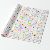 Happy Birthday Wrapping Paper Pria Cadeaupapier (Uitgerold)