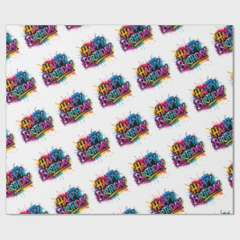 Happy Birthday Wrapping Paper printable Cadeaupapier