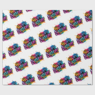 Happy Birthday Wrapping Paper printable Cadeaupapier