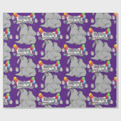 Happy Birthday Wrapping Paper Seal Cupcake Cadeaupapier (Vlak)