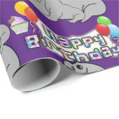 Happy Birthday Wrapping Paper Seal Cupcake Cadeaupapier (Rol Hoek)