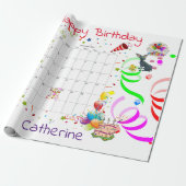 Happy Birthday Wrapping Paper, september 2022 Cadeaupapier (Uitgerold)