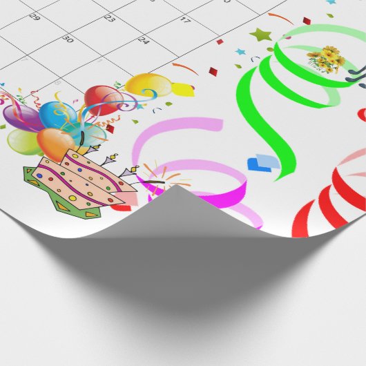 Happy Birthday Wrapping Paper, september 2022 Cadeaupapier (Hoek)
