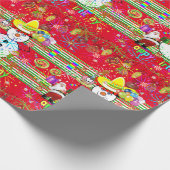Happy Birthday Wrapping Paper Snowman Cadeaupapier (Hoek)
