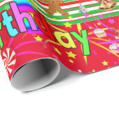 Happy Birthday Wrapping Paper Snowman Cadeaupapier (Rol Hoek)