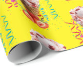 Happy Birthday Wrapping Paper Strawberry Ice Cream Cadeaupapier (Rol Hoek)