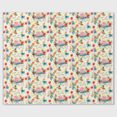 Happy Birthday Wrapping Paper uit de 19de eeuw Cadeaupapier (Vlak)