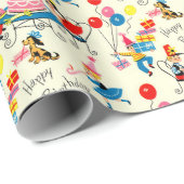 Happy Birthday Wrapping Paper uit de 19de eeuw Cadeaupapier (Rol Hoek)
