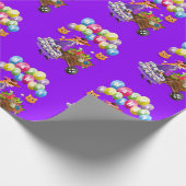 Happy Birthday Wrapping Paper Victoriaans Kitten Cadeaupapier (Hoek)