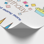 Happy Birthday Wrapping Papier FUN Cupcake (Hoek)