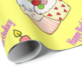 Happy Birthday Wrapping Papier FUN Cupcake (Rol Hoek)