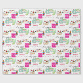 Happy Birthday Wrapping Papier FUN Cupcake (Vlak)