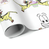 Happy Birthday Wrapping Papier Koe Cupcake (Rol Hoek)