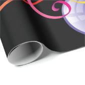 Happy Birthday Wrapping Papieren ballonnen zwart Cadeaupapier (Rol Hoek)