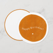 Happy Birthday Yellow Card Kaart (Voorkant / Achterkant)