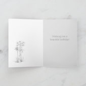 Happy Birthday Yellow Cowslip Language of Flowers Kaart (Binnen)