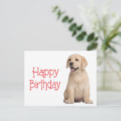 Happy Birthday Yellow Labrador Retriever Briefkaar Briefkaart (Staand voorkant)