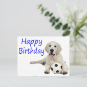 Happy Birthday Yellow Labrador Retriever Briefkaar Briefkaart (Staand voorkant)