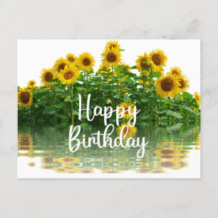 Happy Birthday Yellow Sunflower Briefkaart