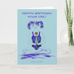 Happy Birthday Yoga Girl!-Yoga Lifestyle Kaart