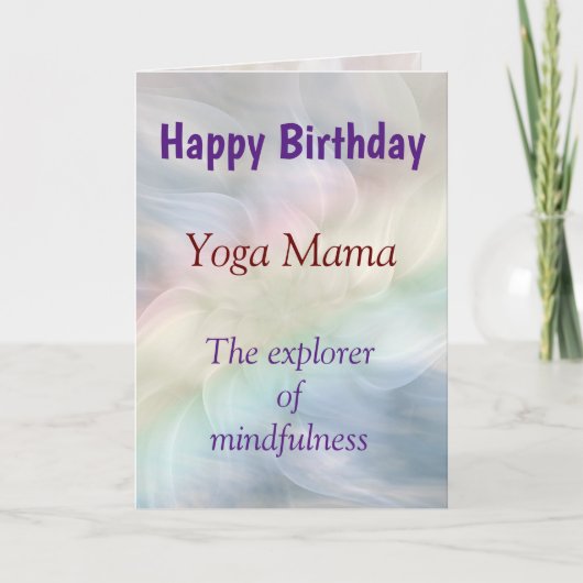 Happy Birthday Yoga Lady design Kaart (Voorkant)