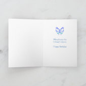 Happy Birthday Yoga Poses Butterfly Breathe Card Kaart (Binnen)