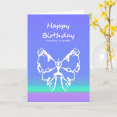 Happy Birthday Yoga Poses Butterfly Breathe Card Kaart (Gele Bloem)