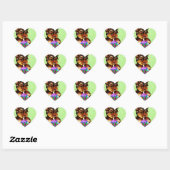 HAPPY BIRTHDAY YORKIE POO HART STICKER (Vel)