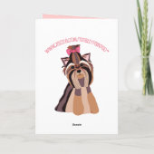 Happy Birthday Yorkshire Terrier Kaart (Achterkant)