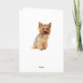 Happy Birthday Yorkshire Terrier Puppy Dog Card Kaart (Achterkant)