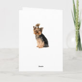 Happy Birthday Yorkshire Terrier Puppy Dog Verse Kaart (Achterkant)