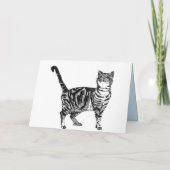 Happy Birthday You Cool Tabby Cat Birthday Mens Kaart (Achterkant)